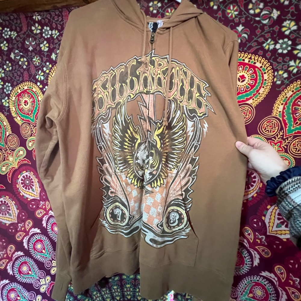 Billabong Tan Hoodie with Black Label